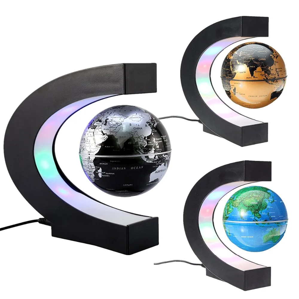 Magnetic Levitation Globe Glow in the dark Floating World Map Tellurion LED Light Desktop Decor Super Gifts For Children
Magnetic Levitation Globe Glow in the dark Floating World Map Tellurion LED Light Desktop Decor Super Gifts For Children