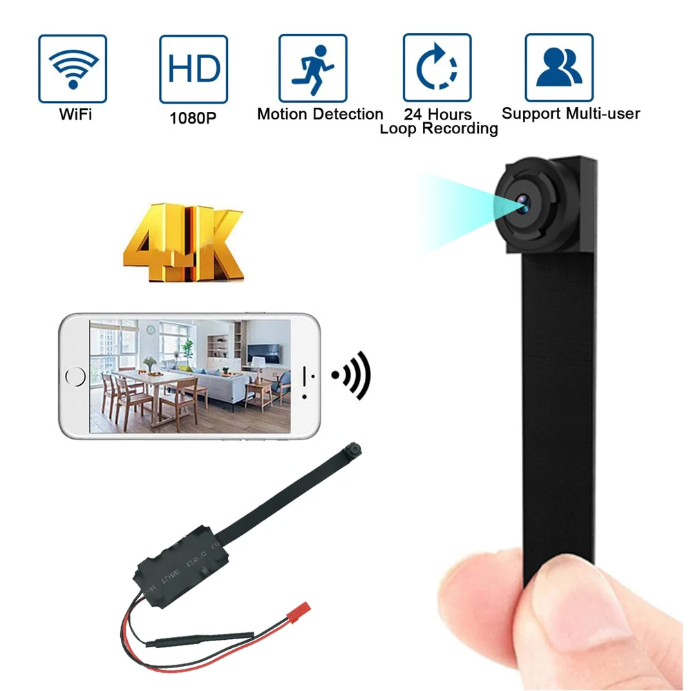 Mini Camera HD 4K 1080P Wifi IP Micro Camcorde Portable Wireless Module Video Recorde Support Remote View P2P Camera Hidden card
Mini Camera HD 4K 1080P Wifi IP Micro Camcorde Portable Wireless Module Video Recorde Support Remote View P2P Camera Hidden card