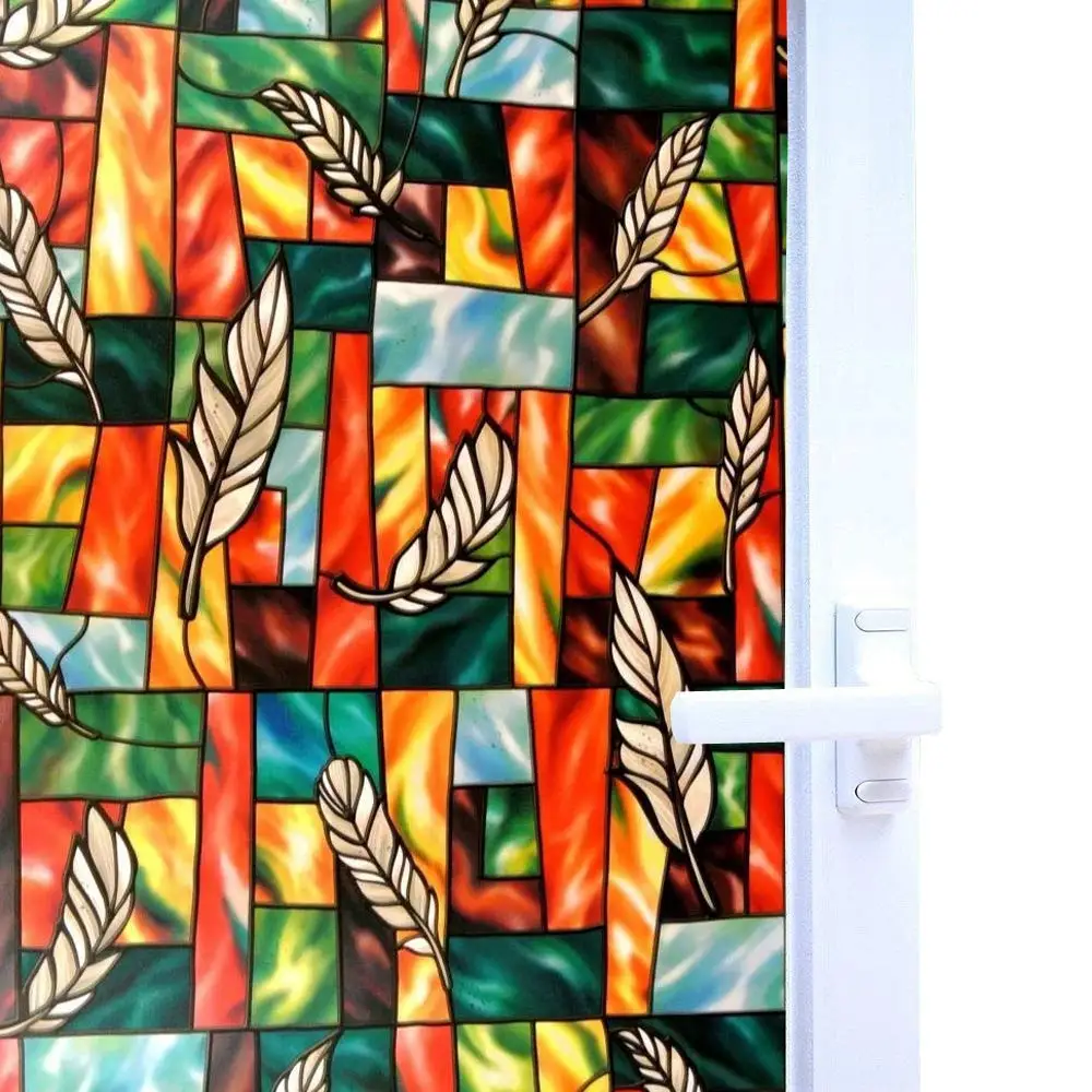 150cm Length Static Cling Window Film PVC Feather Private Opaque Colorful Glass Sticker For Bathroom Bedroom Living Room Kitchen
150cm Length Static Cling Window Film PVC Feather Private Opaque Colorful Glass Sticker For Bathroom Bedroom Living Room Kitchen