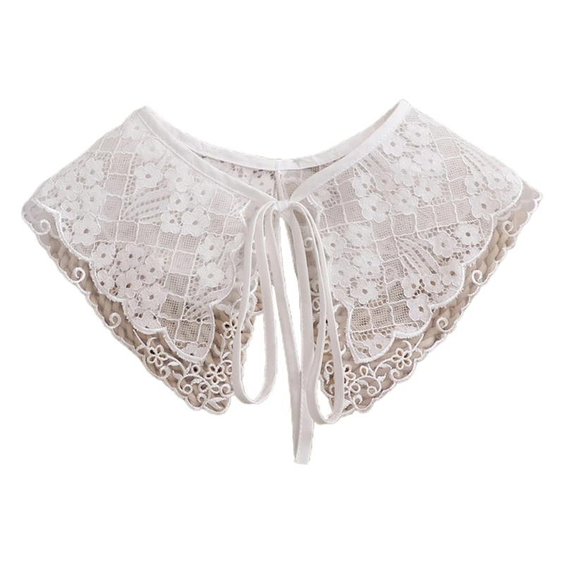 Women Ribbon Bow Fake Collar Hollow Out Lapel Shawl Embroidery Poncho Capelet 85WB
Women Ribbon Bow Fake Collar Hollow Out Lapel Shawl Embroidery Poncho Capelet 85WB