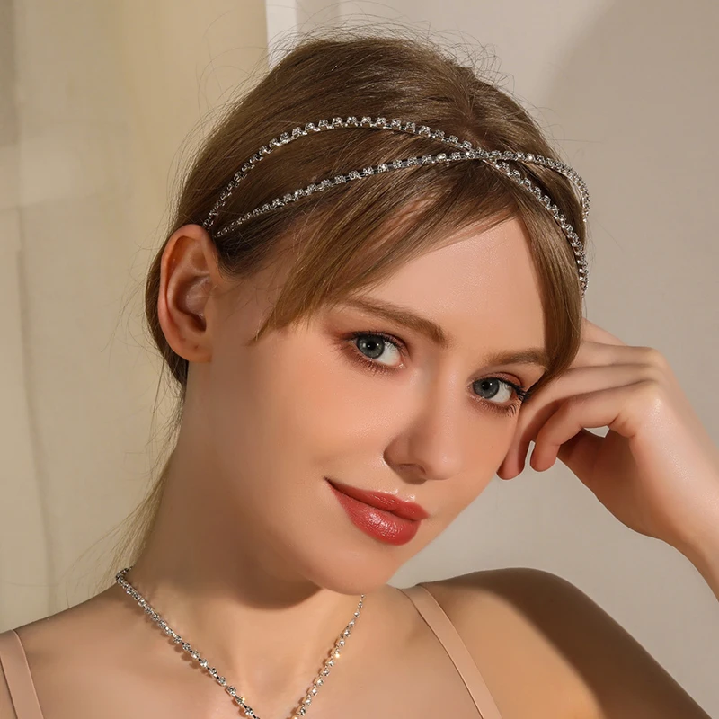 Bling Crystal Big Rhinestone Hair Band Silver Color for Women Luxury Cross Headband Bridal Tiara Crown Wedding Jewelry
Bling Crystal Big Rhinestone Hair Band Silver Color for Women Luxury Cross Headband Bridal Tiara Crown Wedding Jewelry