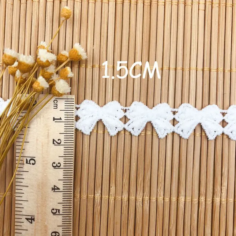 1Yards 91cm New Bow Embroidery Lace Fabric 1.5cm Guipure Lace Cotton Fabric Materials Lace Trim Ribbon encajes para costura LE8
1Yards 91cm New Bow Embroidery Lace Fabric 1.5cm Guipure Lace Cotton Fabric Materials Lace Trim Ribbon encajes para costura LE8