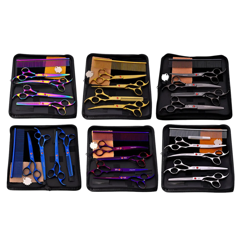 1Set 7" Professional Dog Grooming Scissors Set Straight and Thinning Cutting Shears Scissors
1Set 7" Professional Dog Grooming Scissors Set Straight and Thinning Cutting Shears Scissors