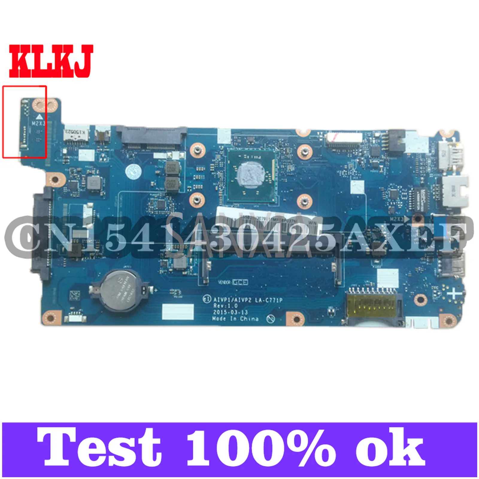 KLKJ LA-C771P Laptop Motherboard For Lenovo Ideapad 100-14IBR Original Mainboard N3540/N3530 4-Core CPU
KLKJ LA-C771P Laptop Motherboard For Lenovo Ideapad 100-14IBR Original Mainboard N3540/N3530 4-Core CPU