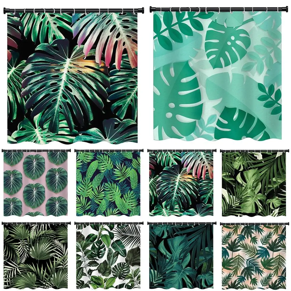Tropical Rainforest Plant Leaf Pattern Bathroom Shower Curtain Waterproof Stylish Bath Decorative Accessories
Tropical Rainforest Plant Leaf Pattern Bathroom Shower Curtain Waterproof Stylish Bath Decorative Accessories