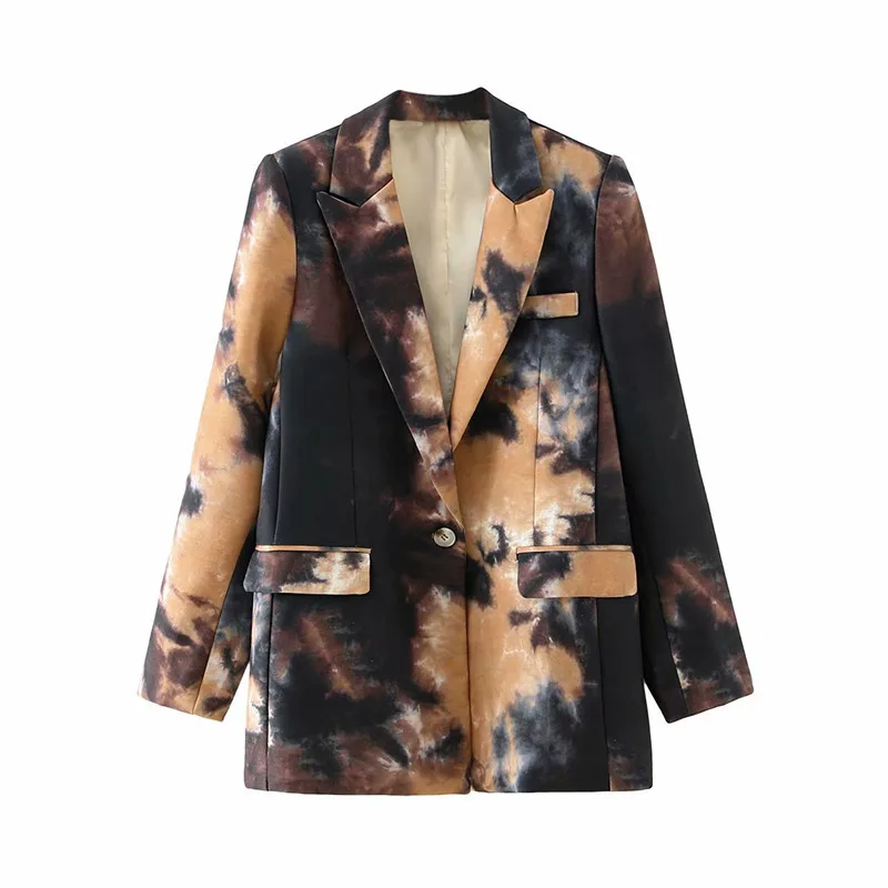 Women 2020 Female Office Wear Single Button Blazer Coat graffiti Vintage Long Sleeve Pockets Female Outerwear Chic Tops
Women 2020 Female Office Wear Single Button Blazer Coat graffiti Vintage Long Sleeve Pockets Female Outerwear Chic Tops