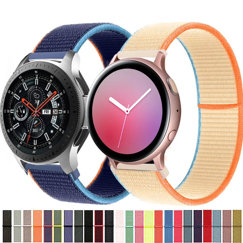 20 MM 22MM Nylon Watch Band for Samsung Galaxy Watch 42 46MM Gear S3 Huawei Watch Gt 2 Strap Correa Active 2 WatchBand strap
20 MM 22MM Nylon Watch Band for Samsung Galaxy Watch 42 46MM Gear S3 Huawei Watch Gt 2 Strap Correa Active 2 WatchBand strap
