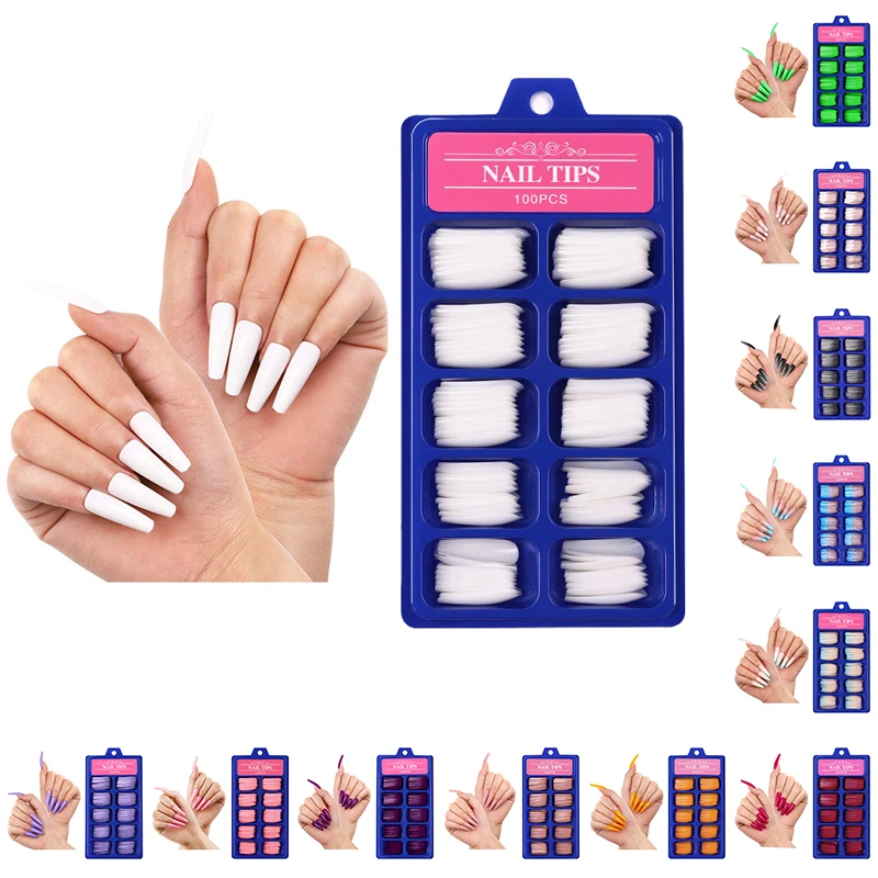 100pcs False Nails with Box Full Paste Long Nail Manicure Patch Wearable Ballet Fake Nails Color Solid Nail Art Nail Patch
100pcs False Nails with Box Full Paste Long Nail Manicure Patch Wearable Ballet Fake Nails Color Solid Nail Art Nail Patch