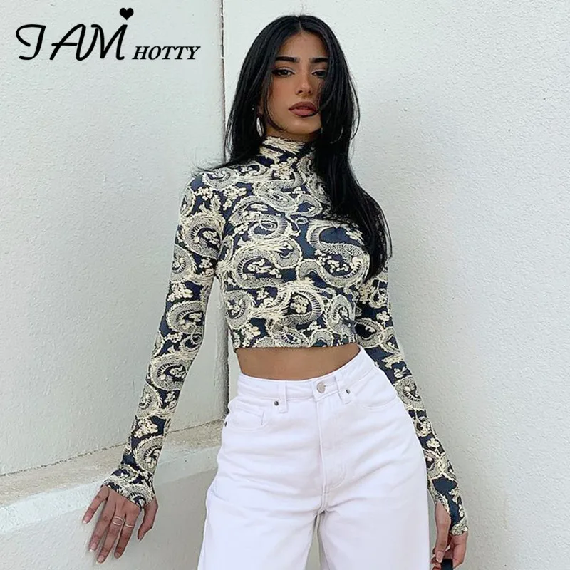 Dragon Flaming Print Patchwork Mesh Sleeve T-shirt Women Gothic Harajuku Girls Black Long Sleeve Boyfriend Top Tees Iamhotty
Dragon Flaming Print Patchwork Mesh Sleeve T-shirt Women Gothic Harajuku Girls Black Long Sleeve Boyfriend Top Tees Iamhotty