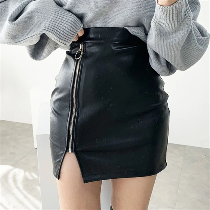 Skirts Women High Waist Pu Leather Casual Mini Skirt Female 2022 Fashion Tide Black Zipper Punk Slim Women Skirts
Skirts Women High Waist Pu Leather Casual Mini Skirt Female 2022 Fashion Tide Black Zipper Punk Slim Women Skirts