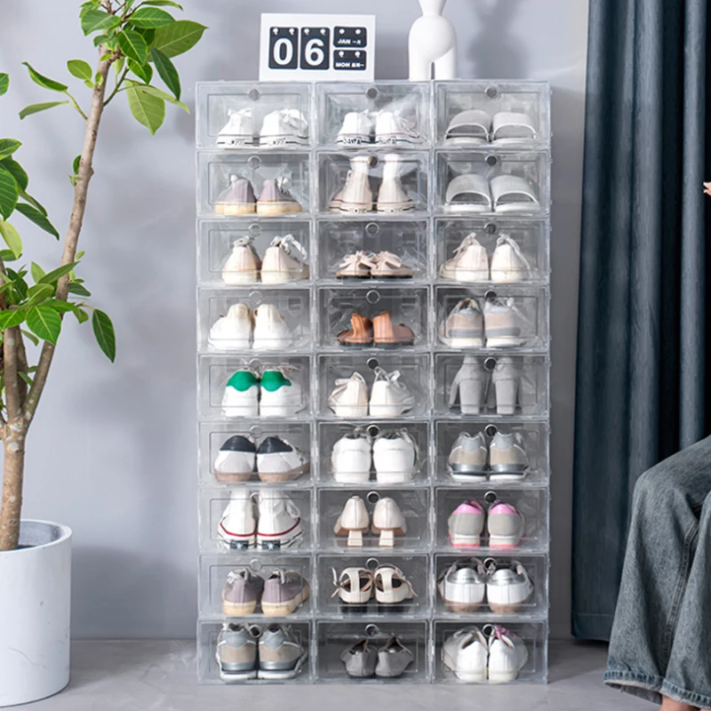 6pcs Shoe Cabinet High Light Transmission Transparent Slippers Sneakers Storage Shoes Box Thickened Dustproof Shoe Organizer Box
6pcs Shoe Cabinet High Light Transmission Transparent Slippers Sneakers Storage Shoes Box Thickened Dustproof Shoe Organizer Box