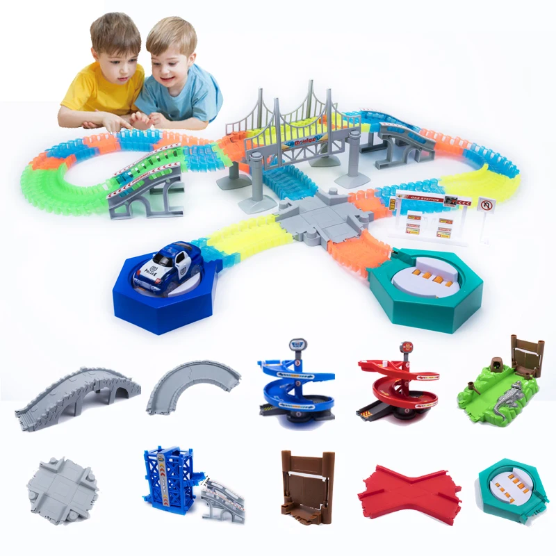 Magical Glowing Race Track DIY Universal Accessories Ramp Turn Road Bridge Crossroads Rail Car Toy Racing Tracks Kids Gifts
Magical Glowing Race Track DIY Universal Accessories Ramp Turn Road Bridge Crossroads Rail Car Toy Racing Tracks Kids Gifts