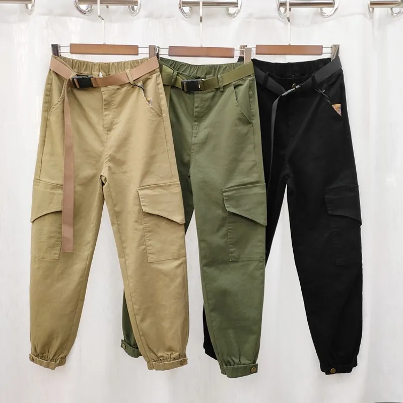 Hip Hop Casual Korean Loose Womens Cargo Pants BF Style Sashes High Waist Pockets Jogger Female Ankle Length Trousers Big Size
Hip Hop Casual Korean Loose Womens Cargo Pants BF Style Sashes High Waist Pockets Jogger Female Ankle Length Trousers Big Size