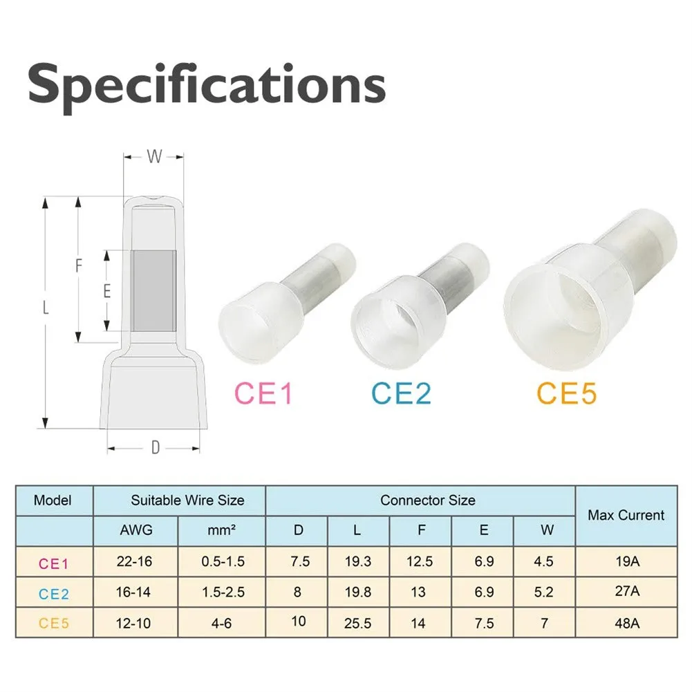 75pcs 10-22AWG Nylon Closed End Crimp Cap Copper Core Stereo Wire Connectors Terminal Cap Copper Core Stereo Cable Connector
75pcs 10-22AWG Nylon Closed End Crimp Cap Copper Core Stereo Wire Connectors Terminal Cap Copper Core Stereo Cable Connector