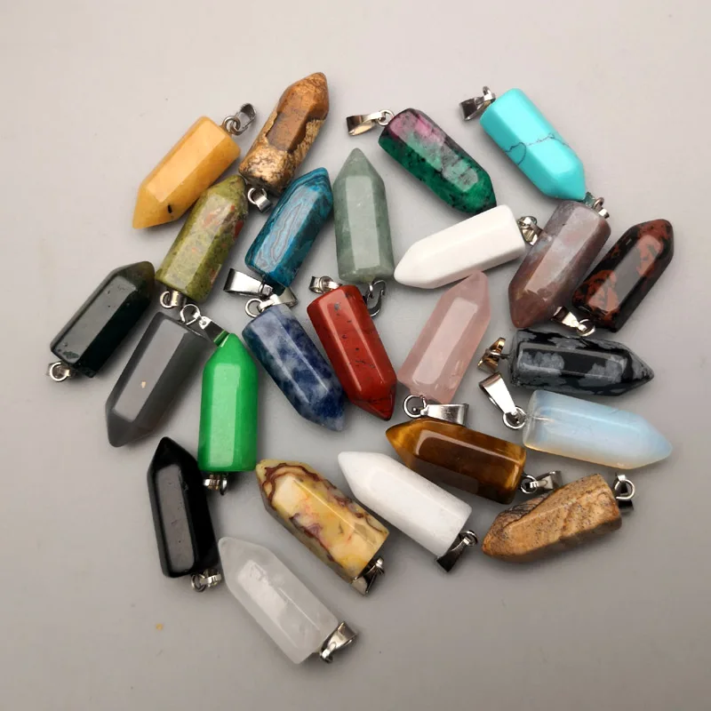 Natural Stone Small Crystal pillar Pendants fashion necklaces for Jewelry making Good quality accessories 50pcs/lot wholesale
Natural Stone Small Crystal pillar Pendants fashion necklaces for Jewelry making Good quality accessories 50pcs/lot wholesale