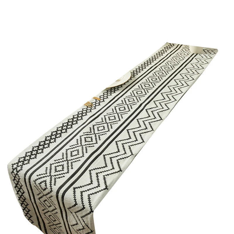 Ho Fringed Table Runner Geometric Design Dining Table Decor Runner Roll Soft Tablecloth for Hotel Wedding Party 33*180cm DO2
Ho Fringed Table Runner Geometric Design Dining Table Decor Runner Roll Soft Tablecloth for Hotel Wedding Party 33*180cm DO2