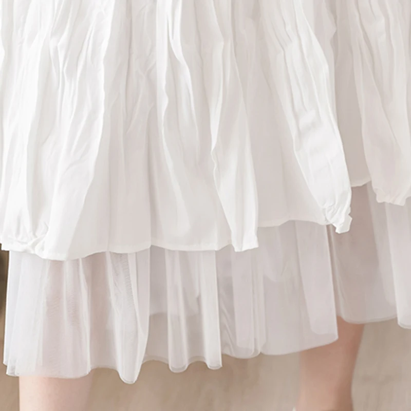 Long Tulle Midi Skirts Womens 2021 summer Elastic High Waist Mesh Tutu Pleated Skirts Female Black White Long Skirt Streetwear
Long Tulle Midi Skirts Womens 2021 summer Elastic High Waist Mesh Tutu Pleated Skirts Female Black White Long Skirt Streetwear