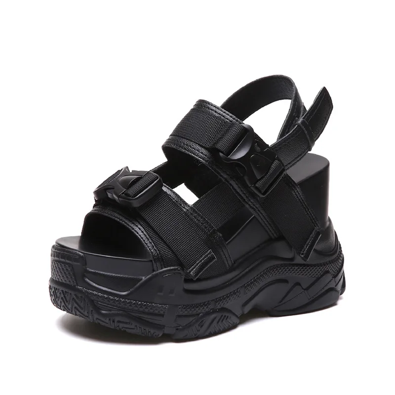 Summer 12CM High Heel Platform Sandals Women Thick Bottom Wedges Casual Shoes Size 34-39 Buckle Gladiator Sandalias Mujer
Summer 12CM High Heel Platform Sandals Women Thick Bottom Wedges Casual Shoes Size 34-39 Buckle Gladiator Sandalias Mujer