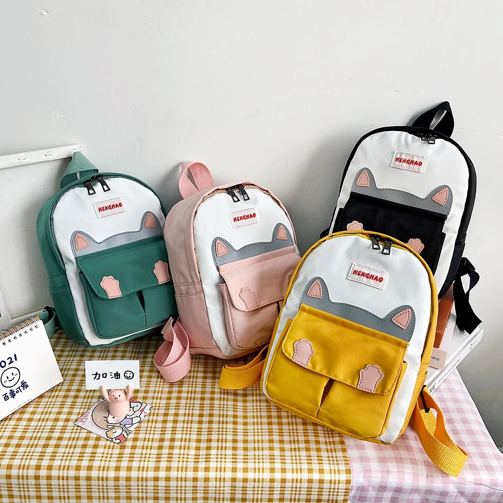 

Модные детские дорожные сумки популярных цветов с милым котом, рюкзак, школьная сумка, рюкзаки с милым котом для детей