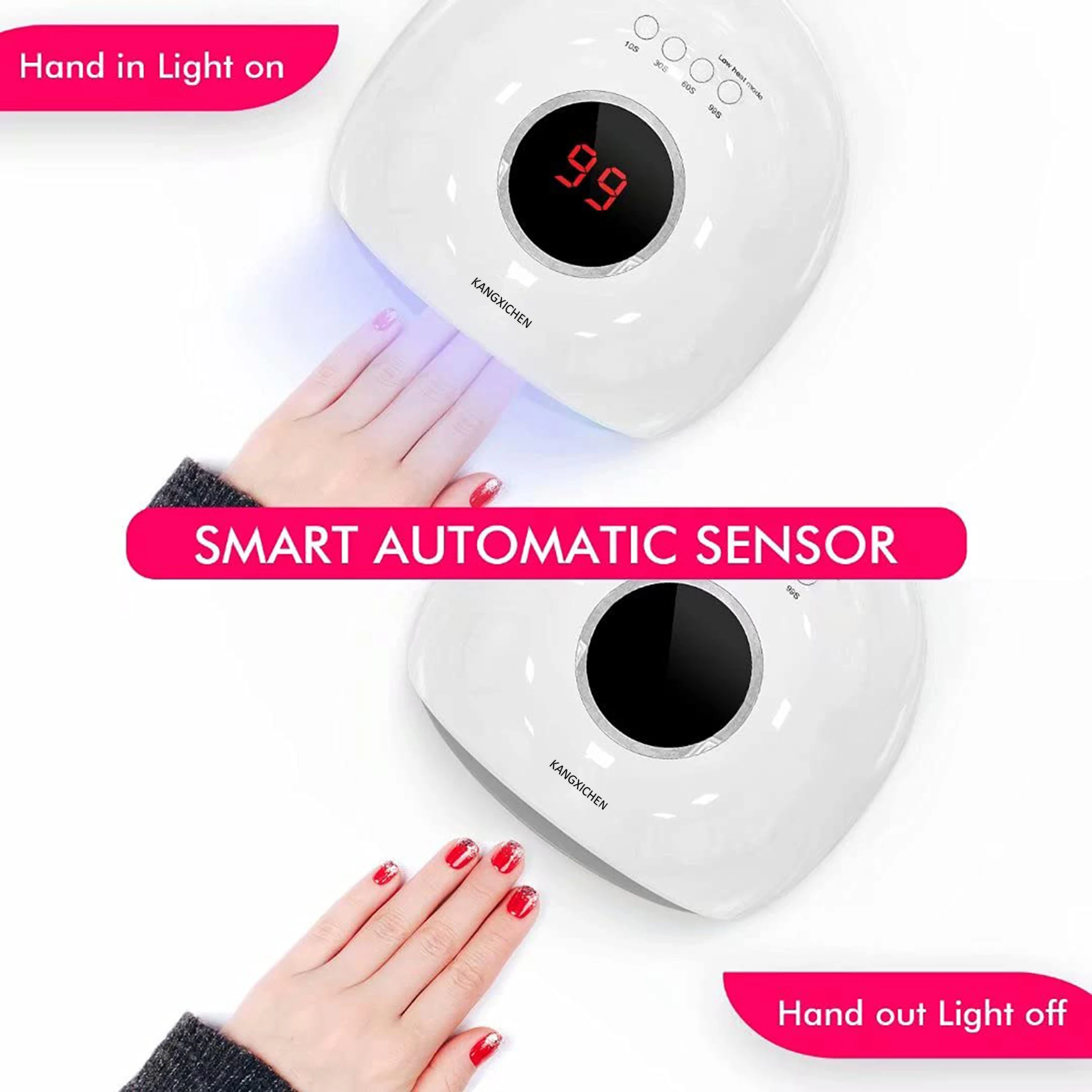 KANGXICHEN Ultraviolet gel manicure lights LED Nail Lamp Nail Dryer Gel Polish Light Polishes Nail Polish Curing Lamp for Home
KANGXICHEN Ultraviolet gel manicure lights LED Nail Lamp Nail Dryer Gel Polish Light Polishes Nail Polish Curing Lamp for Home