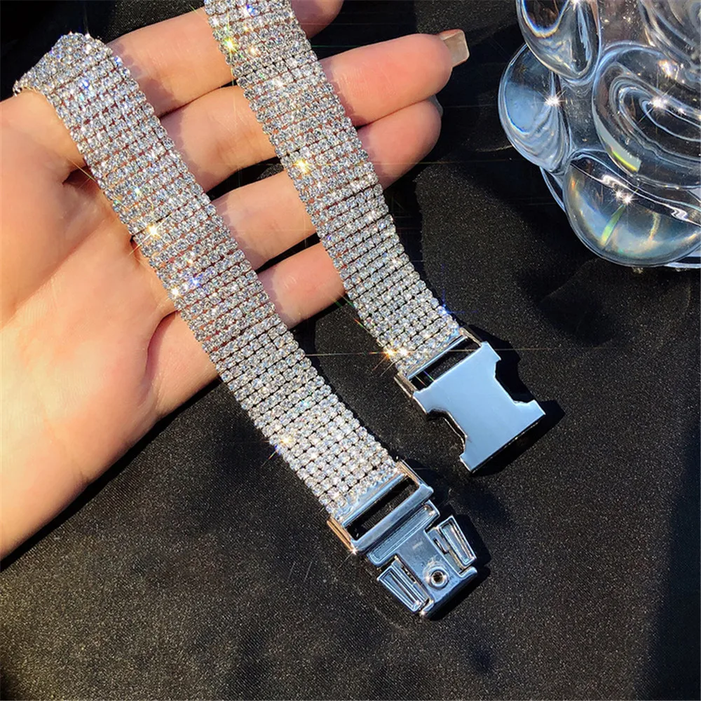 Shine Rhinestone Choker Necklaces For Women Bijoux Silver Color Button Necklaces Statement Jewelry
Shine Rhinestone Choker Necklaces For Women Bijoux Silver Color Button Necklaces Statement Jewelry