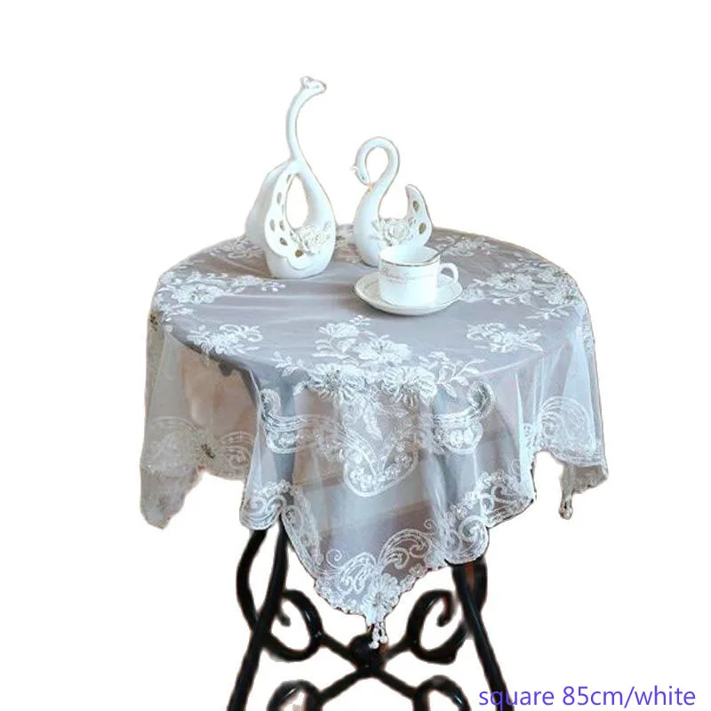Europe Lace Square 85cm sequin Embroidered table cover cloth towel white tablecloth Christmas wedding party home decor
Europe Lace Square 85cm sequin Embroidered table cover cloth towel white tablecloth Christmas wedding party home decor
