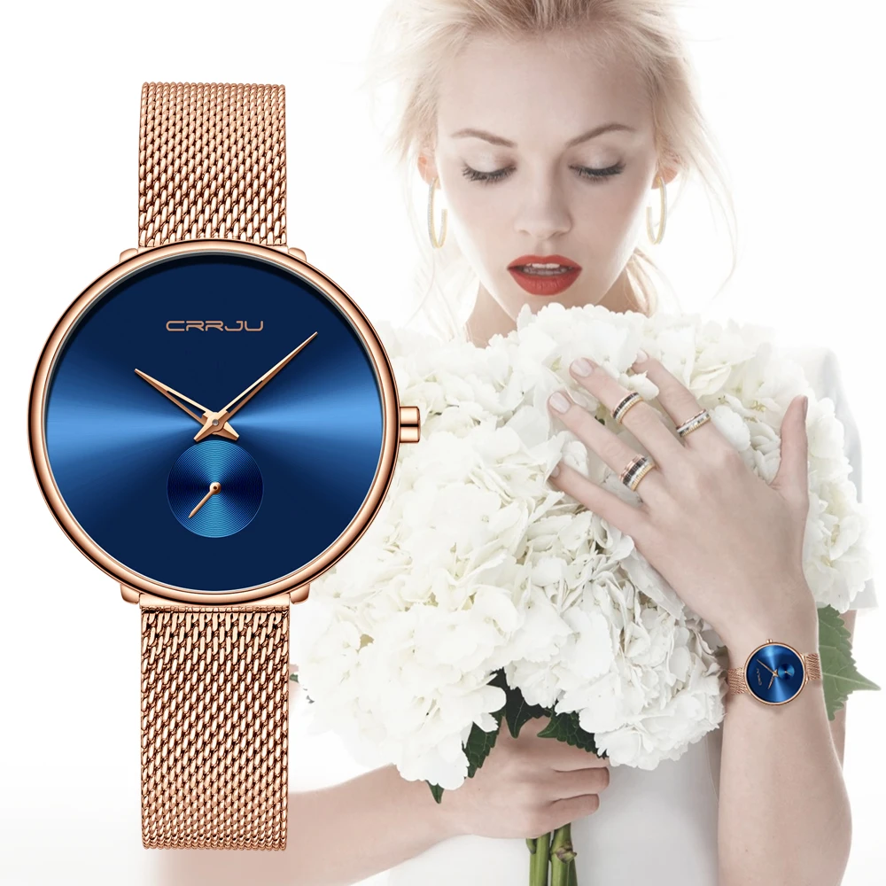 Montre Femme, роскошные Брендовые женские часы CRRJU, простые элегантные Кварцевые женские водонепроницаемые наручные часы, женские модные повседн... 
Montre Femme, роскошные Брендовые женские часы CRRJU, простые элегантные Кварцевые женские водонепроницаемые наручные часы, женские модные повседн...