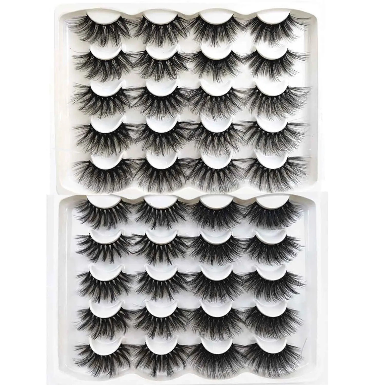 20 Pairs Fashion Soft Wispies Cruelty-free Handmade Long Dramatic Lash Extension 25mm False Eyelashes 3D Mink Eye Lashes
20 Pairs Fashion Soft Wispies Cruelty-free Handmade Long Dramatic Lash Extension 25mm False Eyelashes 3D Mink Eye Lashes