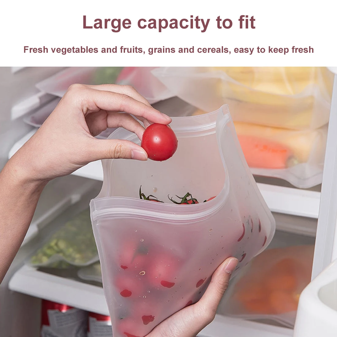 8PCS Food Preservation Bag Kitchen Silicone Recyclable Nut Snacks Fresh Preservation Leak-proof Storage Bag Household Appliances
8PCS Food Preservation Bag Kitchen Silicone Recyclable Nut Snacks Fresh Preservation Leak-proof Storage Bag Household Appliances