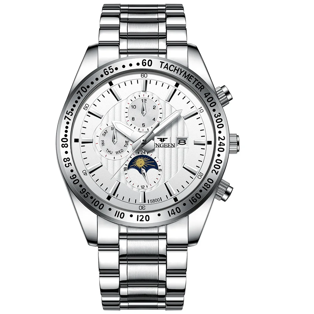 Luxury Stainless Steel Quartz Watches for Men Wristwatch Waterproof Men's Sports Calendar Watch Male Clock Relogio Masculino
Luxury Stainless Steel Quartz Watches for Men Wristwatch Waterproof Men's Sports Calendar Watch Male Clock Relogio Masculino