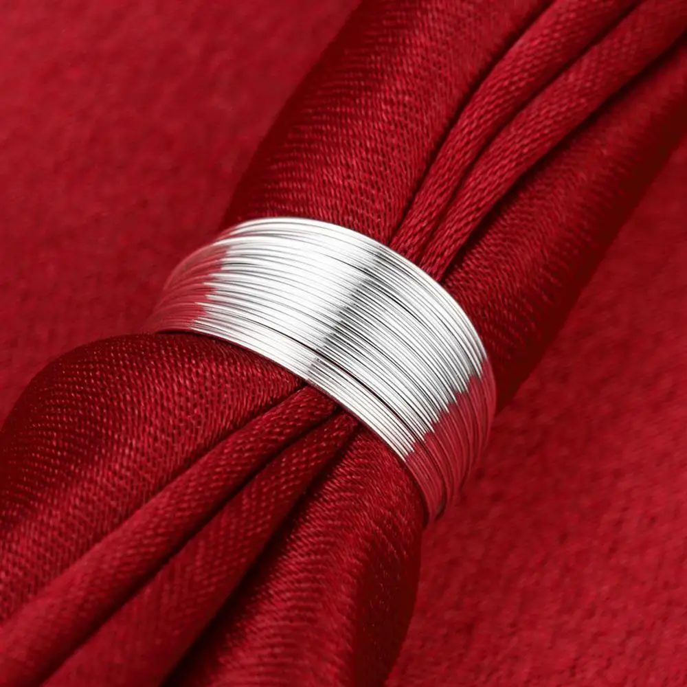Hot 925 Sterling Silver Multi-line Rings For Women adjustable Fashion Wedding Engagement Party Christmas Gifts Charm Jewelry
Hot 925 Sterling Silver Multi-line Rings For Women adjustable Fashion Wedding Engagement Party Christmas Gifts Charm Jewelry