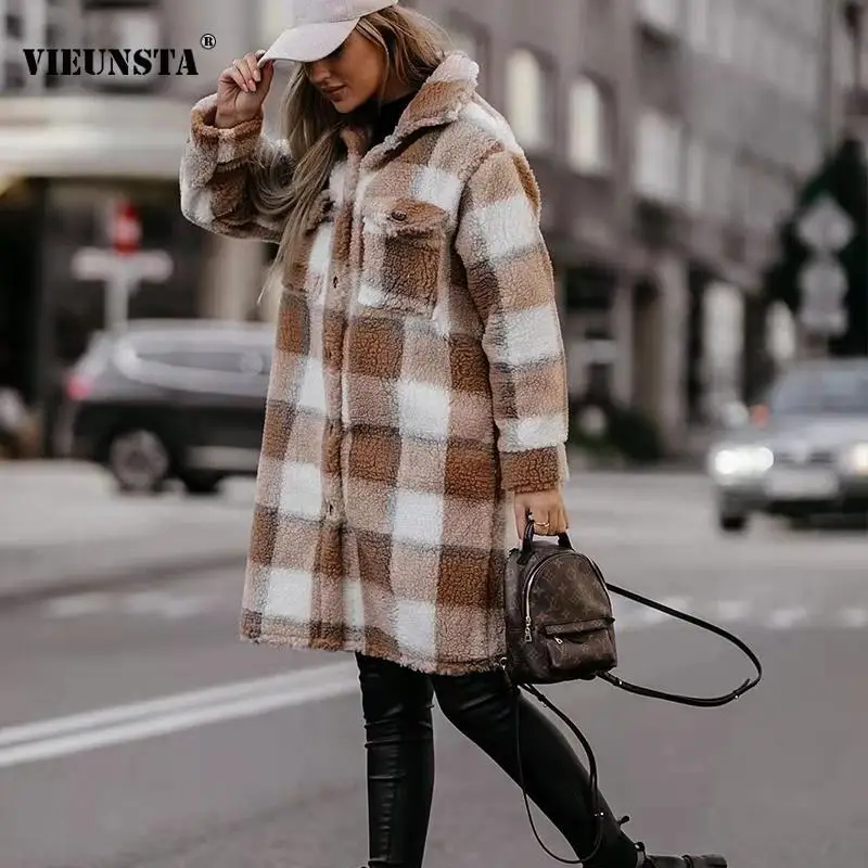 Autumn Winter Warm Furry Overcoat Outerwear Women Vintage Turn-down Collar Button Jacket Fashion Long Sleeve Loose Tops Cardigan
Autumn Winter Warm Furry Overcoat Outerwear Women Vintage Turn-down Collar Button Jacket Fashion Long Sleeve Loose Tops Cardigan