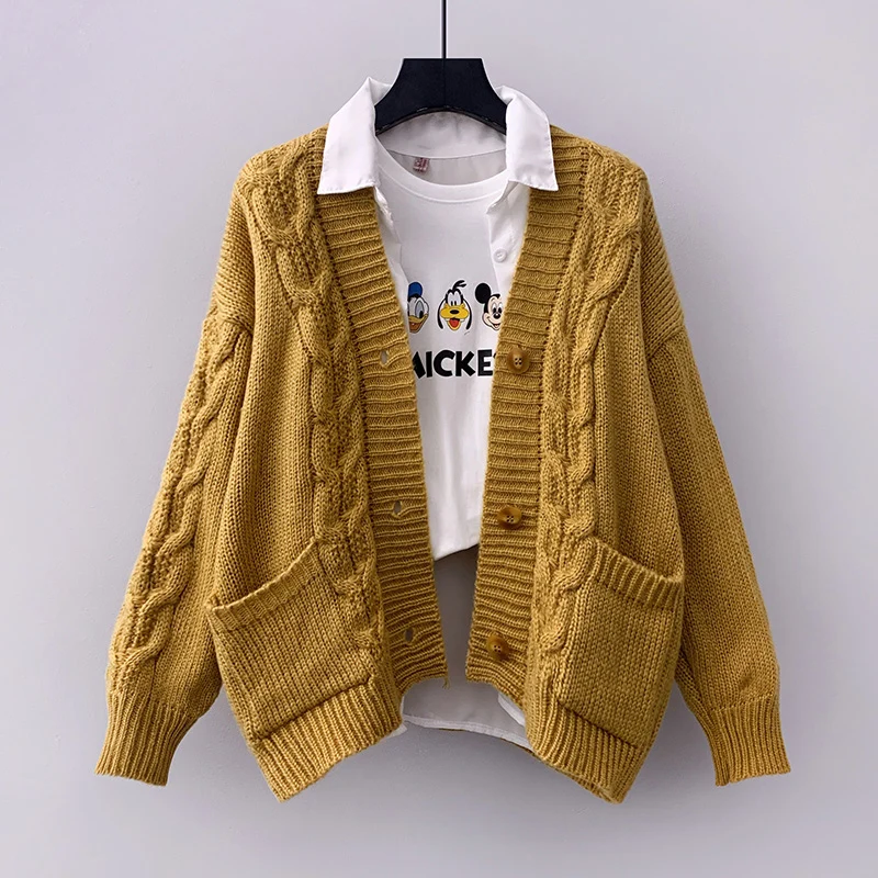 Vintage Twist Cardigan Women Sweater Knitwear New Fall Winter Open Stitch Top Solid Slim Single-breasted Long Sleeve Cardigans
Vintage Twist Cardigan Women Sweater Knitwear New Fall Winter Open Stitch Top Solid Slim Single-breasted Long Sleeve Cardigans