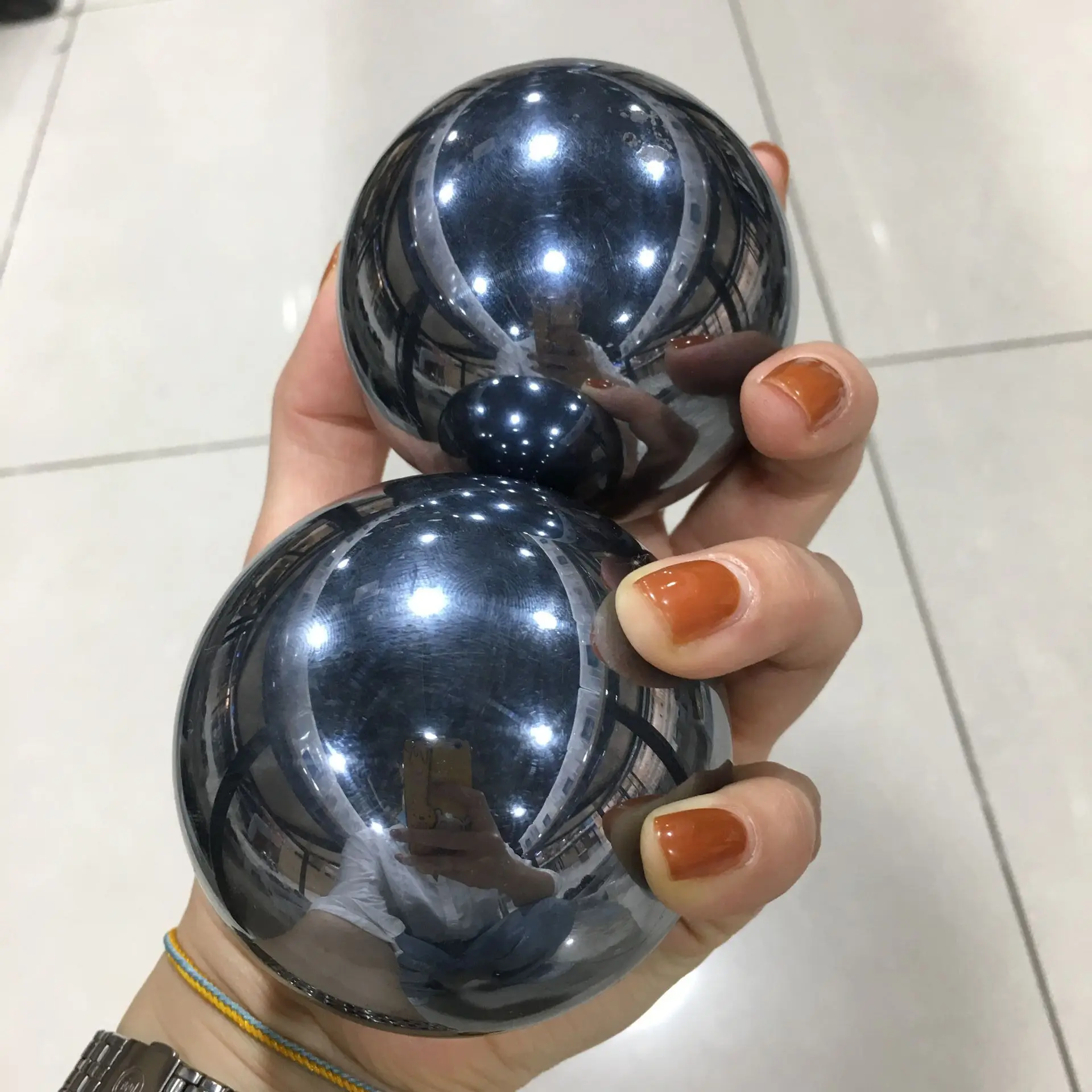 

7-8cm Rare Original Terahertz Wave Ball THz Worry Stone Spheres Mineral Reiki Specimen Chakras Energy Healing Crystal Decor Gift