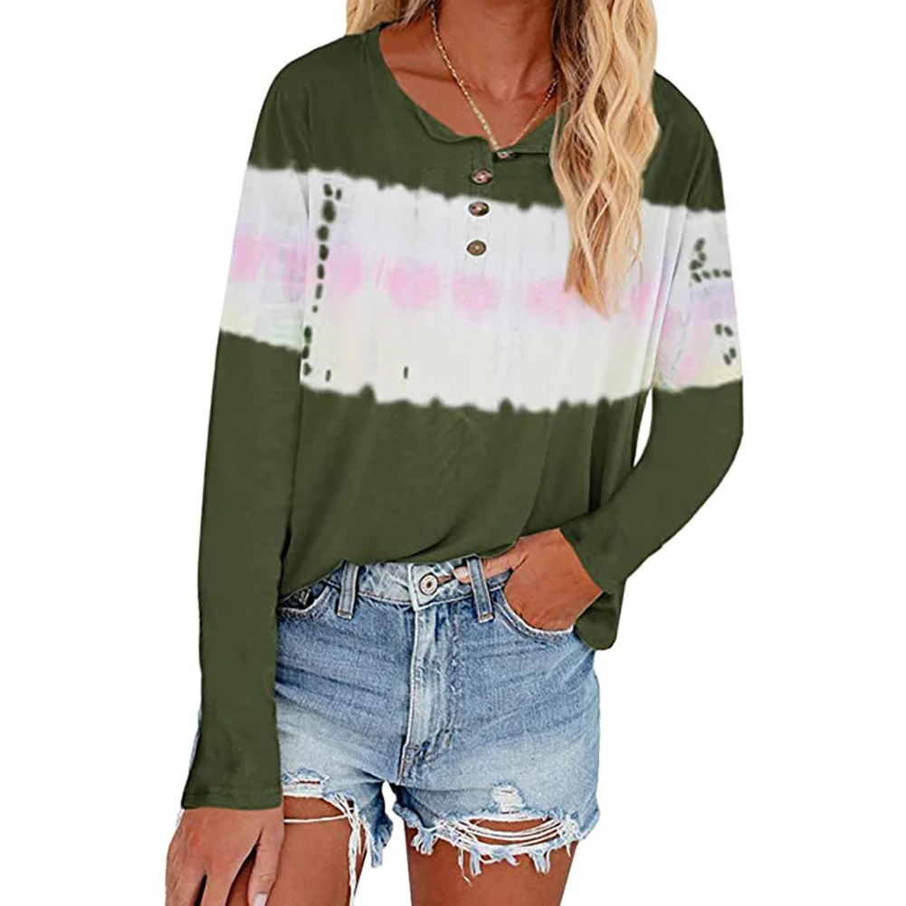 Plus size Fashion casual oversized Women Blouses Women Casual Long Sleeve Color Block Button O Neck Pullover T Shirt Top Blouse
Plus size Fashion casual oversized Women Blouses Women Casual Long Sleeve Color Block Button O Neck Pullover T Shirt Top Blouse