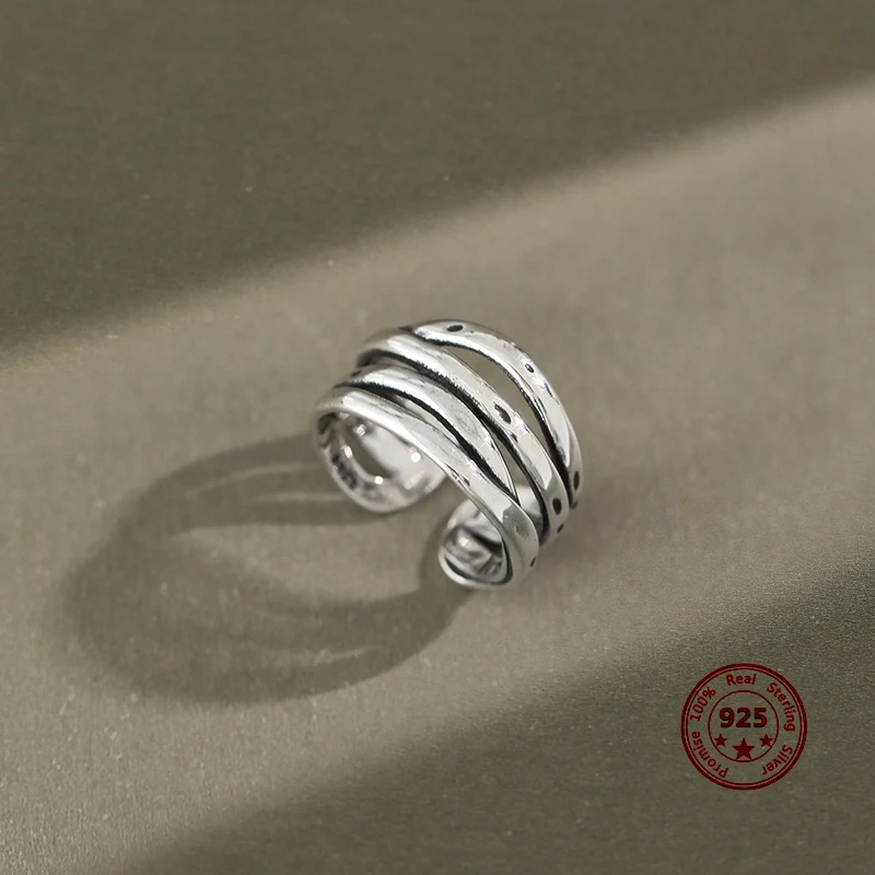 Korean Version Of S925 Sterling Silver Ring Classicism Multilayer Winding Line Shape Opening Personality Female Jewelry
Korean Version Of S925 Sterling Silver Ring Classicism Multilayer Winding Line Shape Opening Personality Female Jewelry