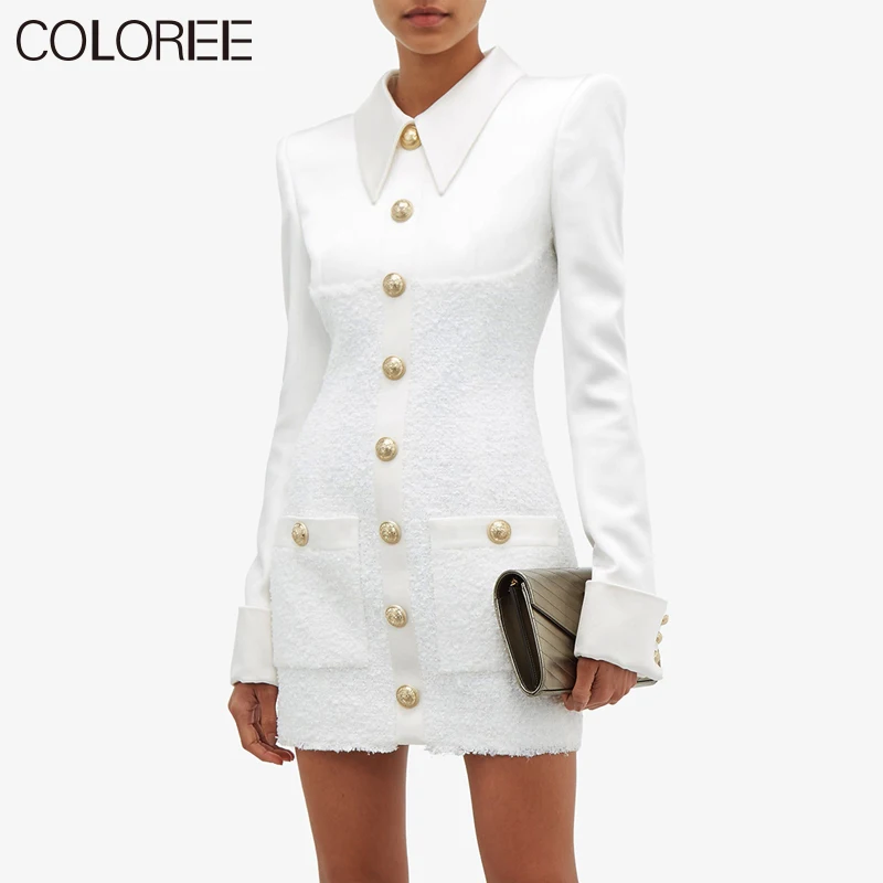 Ladies Elegant White Wool Office Dress Spring Autumn Runway High Quality Long Sleeve A-line Mini Dresses for Women 2021 Vestido
Ladies Elegant White Wool Office Dress Spring Autumn Runway High Quality Long Sleeve A-line Mini Dresses for Women 2021 Vestido