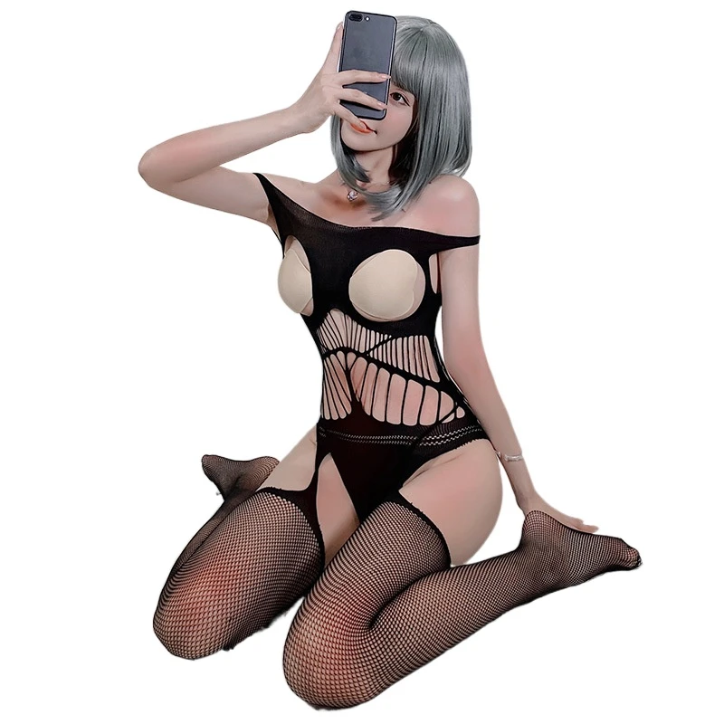 Transparent Bodysuit fishing net mesh hollow out sexy Bare chest Open Crotch high elastic costumes erotic catsuit jumpsuit
Transparent Bodysuit fishing net mesh hollow out sexy Bare chest Open Crotch high elastic costumes erotic catsuit jumpsuit