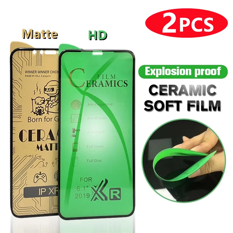 2PCS No Glass Soft Ceramic Film for IPhone 13 Pro XS Max X XR 7 8 Plus Matte Screen Protectors for IPhone 11 12 13 Pro Max Mini
2PCS No Glass Soft Ceramic Film for IPhone 13 Pro XS Max X XR 7 8 Plus Matte Screen Protectors for IPhone 11 12 13 Pro Max Mini