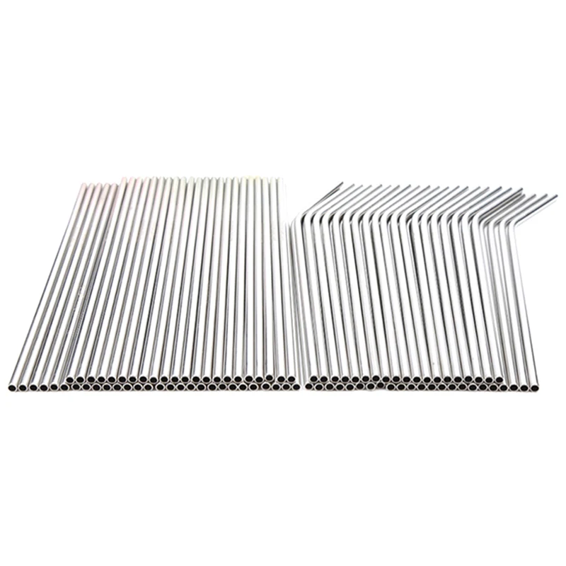 100pcs Metal Straws Can Be Reused 304 Stainless Steel Drinking Water Pipes 215 Mm x 6 Mm Curved Straws And 50 Straight Straws
100pcs Metal Straws Can Be Reused 304 Stainless Steel Drinking Water Pipes 215 Mm x 6 Mm Curved Straws And 50 Straight Straws