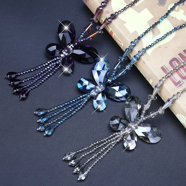 Crystal Butterfly Long Necklace Fashion Tassel Sweater Chain 2020 KpopGargantilha Elegant Simple Wild Female Neck Decoration
Crystal Butterfly Long Necklace Fashion Tassel Sweater Chain 2020 KpopGargantilha Elegant Simple Wild Female Neck Decoration