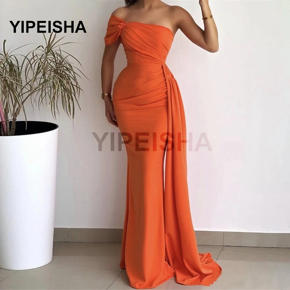 2021 Simple Boat Neck Evening Dress One-Shoulder Mermaid Sleeveless Backless Sexy Floor Length Prom Party Gown robes de soirée
2021 Simple Boat Neck Evening Dress One-Shoulder Mermaid Sleeveless Backless Sexy Floor Length Prom Party Gown robes de soirée