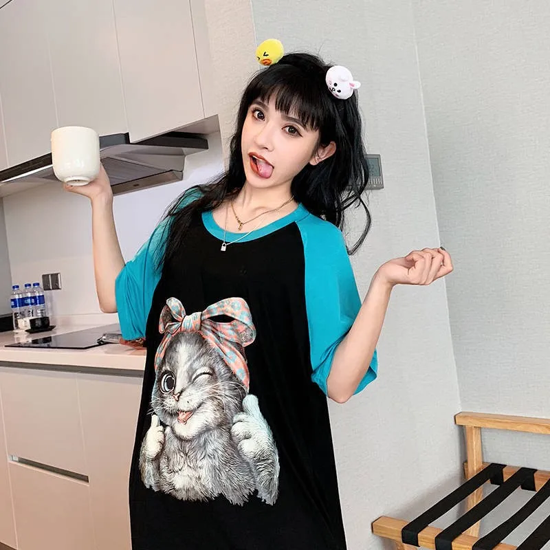 Women Cotton Sleepwear Nightdress Casual Intimate Lingerie Soft Sleepwear Homewear Summer New Cartoon Home Dressing Gown
Women Cotton Sleepwear Nightdress Casual Intimate Lingerie Soft Sleepwear Homewear Summer New Cartoon Home Dressing Gown