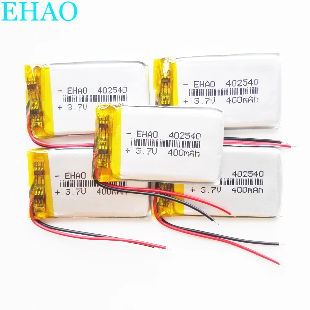 Lot 5 pcs 3.7V 400mAh Lithium Polymer LiPo Rechargeable Battery 402540 For Mp3 GPS PAD DVD E-book Bluetooth Headset Massager
Lot 5 pcs 3.7V 400mAh Lithium Polymer LiPo Rechargeable Battery 402540 For Mp3 GPS PAD DVD E-book Bluetooth Headset Massager