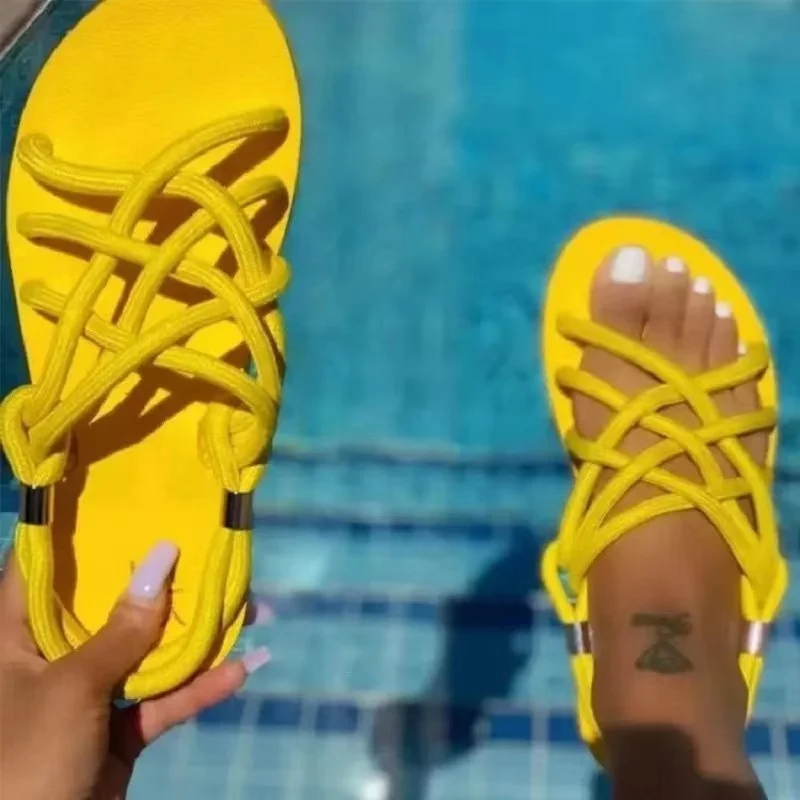 Summer Flat Women Sandals Gladiator Black Open Toe Ladies Beach Sandals Roman Rope Strap Female Shoes 2021 Big Size Flip Flops
Summer Flat Women Sandals Gladiator Black Open Toe Ladies Beach Sandals Roman Rope Strap Female Shoes 2021 Big Size Flip Flops