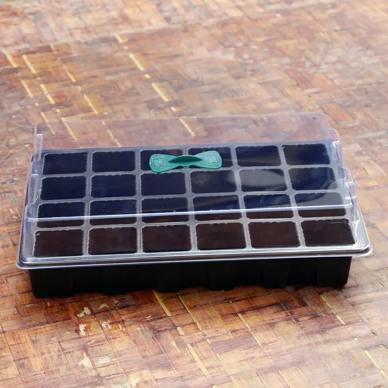 1 Set 24 Cell Seeds Nursery Pots Planter Flower Pot With Lids Seedling Tray Plastic Hydroponic Plant Grow Box With Breather Hole
1 Set 24 Cell Seeds Nursery Pots Planter Flower Pot With Lids Seedling Tray Plastic Hydroponic Plant Grow Box With Breather Hole