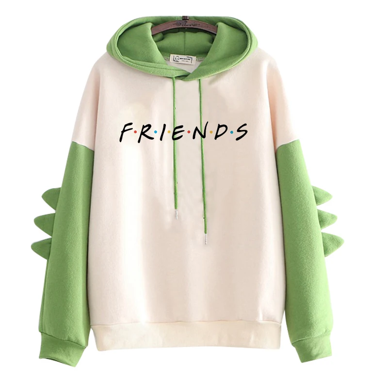 Забавные мультяшные теплые толстовки с капюшоном для ТВ-шоу друзей в стиле Харадзюку, женские свитшоты в стиле 90-х с графическим принтом Ullzang 
Забавные мультяшные теплые толстовки с капюшоном для ТВ-шоу друзей в стиле Харадзюку, женские свитшоты в стиле 90-х с графическим принтом Ullzang