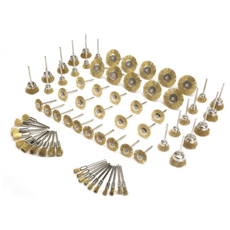 Promotion! 70Pcs Brass Wire Polishing Brush Wire Brush Wheel Cup Kit with 1/8Inch Shank Polishing Attachment for Rotary Tools
Promotion! 70Pcs Brass Wire Polishing Brush Wire Brush Wheel Cup Kit with 1/8Inch Shank Polishing Attachment for Rotary Tools