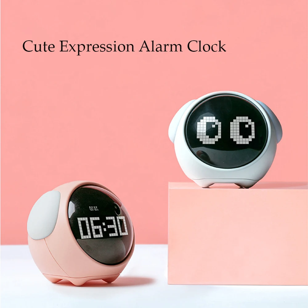 Creative LED Cute Expression Alarm Clock Children Multifunctional Bedside Snooze Ringtone Night Light Digital Alarm Child Clocks
Creative LED Cute Expression Alarm Clock Children Multifunctional Bedside Snooze Ringtone Night Light Digital Alarm Child Clocks