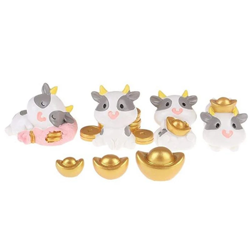 7 шт. милые мини корова слиток Модель Статуэтка орнамент на удачу домашнего декора рабочего коллекционная
7 шт. милые мини корова слиток Модель Статуэтка орнамент на удачу домашнего декора рабочего коллекционная